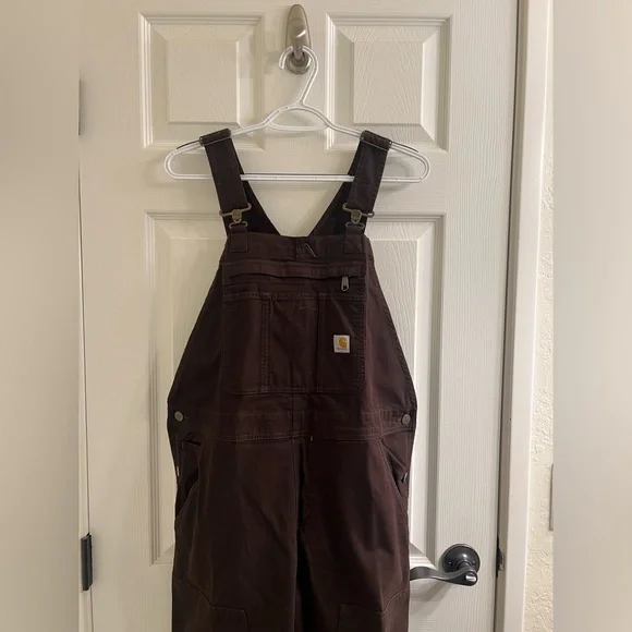 Carhartt Dark Brown Women's Duck Overalls - Picture 5 of 5